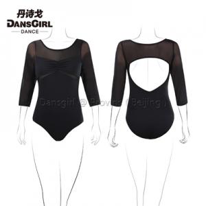 Bow Front Long Sleeve Leotard