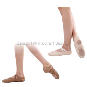 Full Leather Split-sole Ballet Slipper with Extra Line