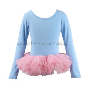 Long Sleeve Leotard with Bow Back and Tutu Skirt