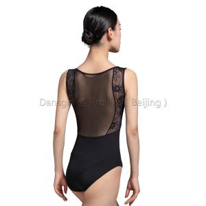Tank Leotard with Lace & Mesh Back