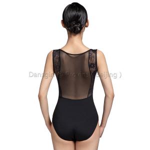 Tank Leotard with Lace & Mesh Back