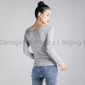 Round Neck and V Back Long Sleeve Top