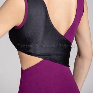 Two-tone Overlap Front and Back Leotard