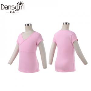 Child Cap Sleeve Top with Overlap Front
