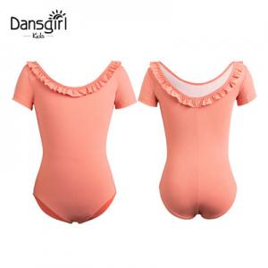Short Sleeve Leotard With Laciness